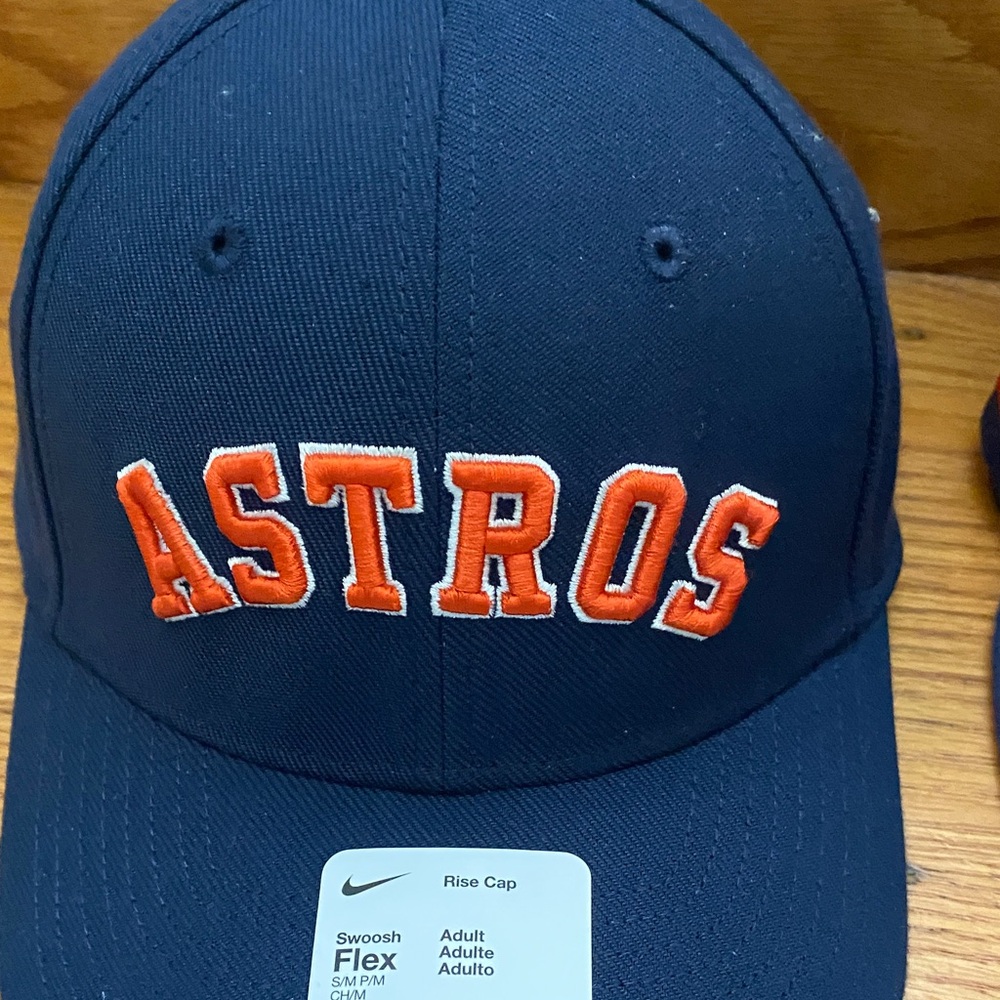 Nike Astros Navy Cap with Orange Lettering
